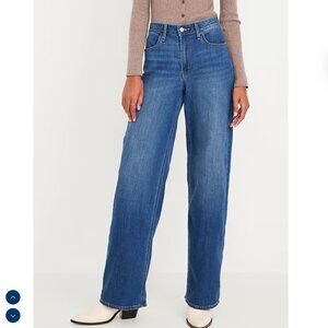 Old Navy NWT high-waisted wow wide-leg jeans medium wash‎ size 10